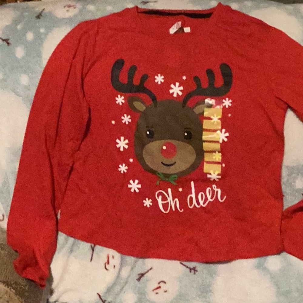 CHRISTMAS Long Sleeved Tee “Oh deer”
